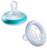 Tommee Tippee Пустышка силиконовая Breast-like, 6-18 месяцев, 2 штуки					