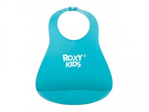 Roxy kids нагрудник мягкий с карманом для крошек/мятный