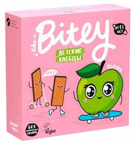 Bitey Хлебцы кукурузно-рисовые Яблоко-шпинат, 40 г