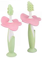 Roxy-Kids Набор: зубная щетка и массажер / цвет салатовый					