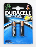 Батарейки алкалиновые DURACELL TurboMax AAA 1.5V LR03 / блистер 2 шт