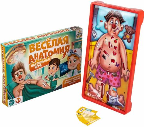 Лас Играс Настольная игра на ловкость и внимание «Весёлая анатомия»