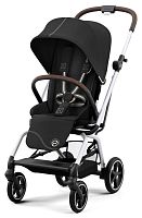 Cybex Прогулочная коляска с дождевиком и бампером Eezy S Twist+ 2 SLV / цвет Moon Black (черный)					